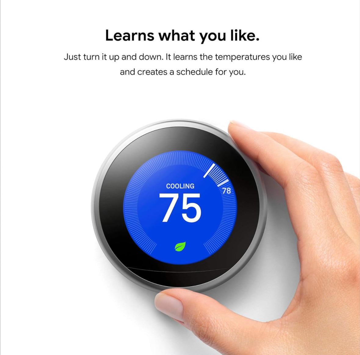 Nest Google T3007ES Learning Thermostat, 3rd Gen, Smart Thermostat, St